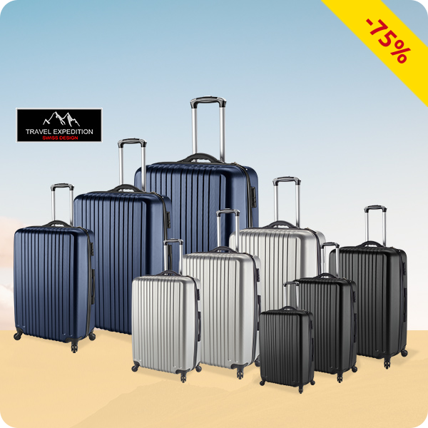 Kofferset «Locarno», 3-teilig, grau