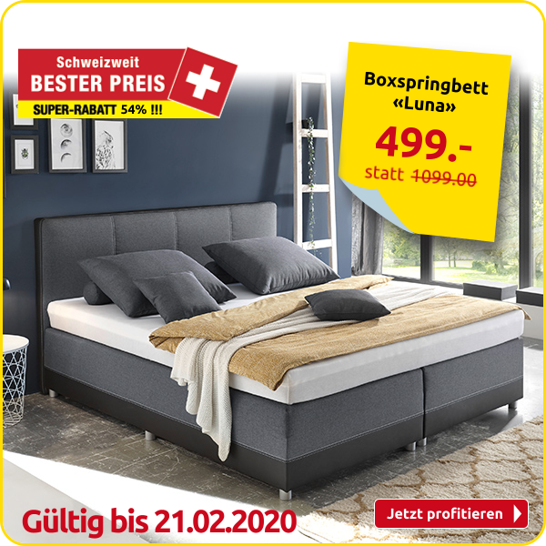 Boxspringbett «Luna», 160 x 200 cm