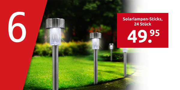 Solarlampen-Sticks, 24 Stück