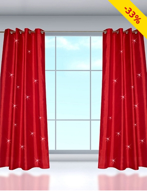 Vorhang «Silk», 140 x 240 cm, 1 Stück, rot