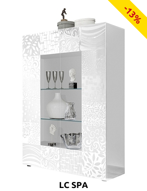 Vitrine «Emy», weiss