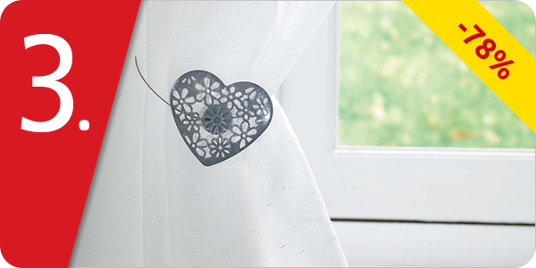 Raffhalter «Herz», 2 Stück