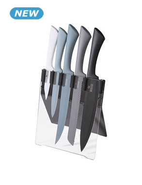 Messerset, 5-teilig, mit Halter