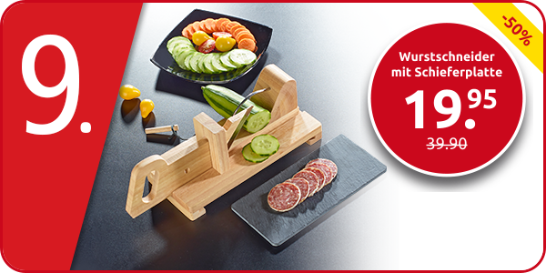 Wurstschneider mit Schieferplatte