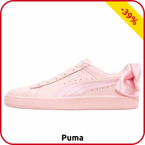 Sneakers Puma «Bow» mit Schleife, hellrosa