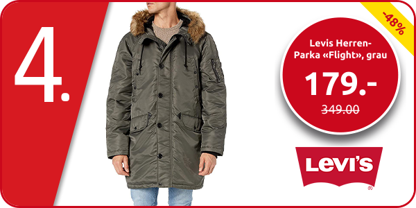 Levis Herren-Parka «Flight», grau