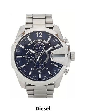 DIESEL Herrenuhr, silberfarben