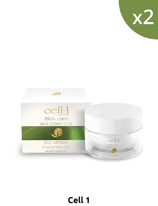 Cell-1 Regenerierende Gel-Creme mit Schneckenextrakt, 2 x 50 ml