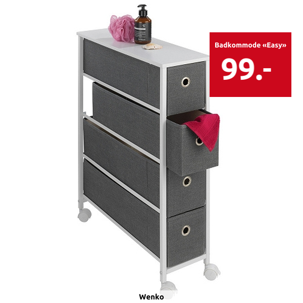 Wenko Badkommode «Easy», 79 x 58 x 20 cm, anthrazit