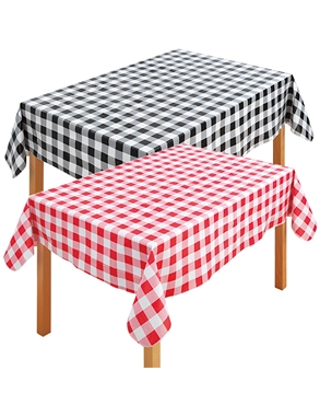 Tischdecke «Gingham», zuschneidbar, 180 x 140 cm, grau
