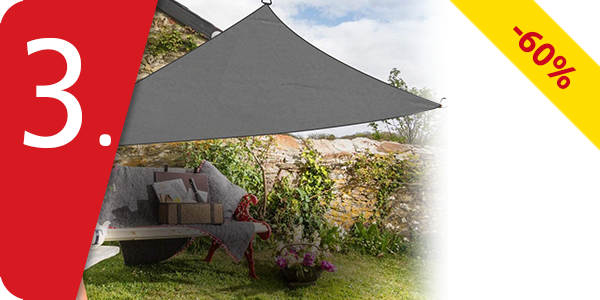 Dreieck-Sonnensegel 3,6 m, grau