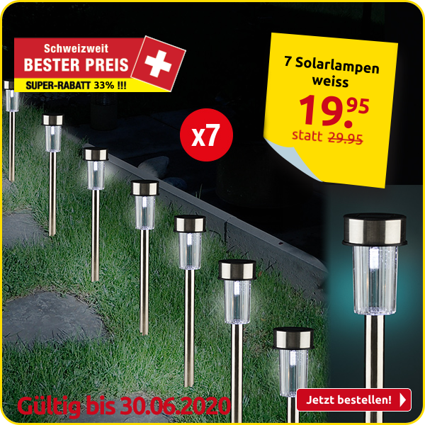 7 Solarlampen weiss