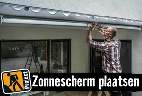 Zonnescherm plaatsen . HORNBACH