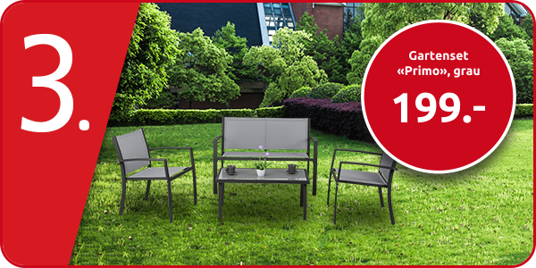 Gartenset «Primo», grau