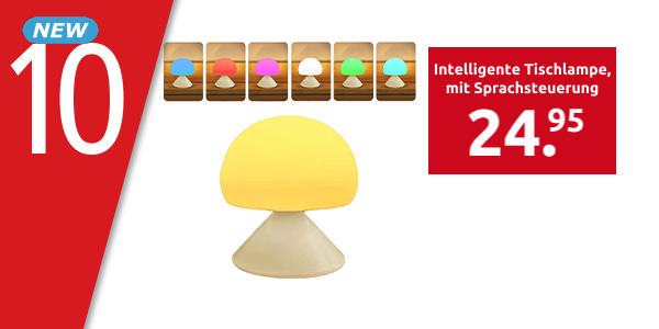 Intelligente Tischlampe, mit Sprachsteuerung, 7 Farben