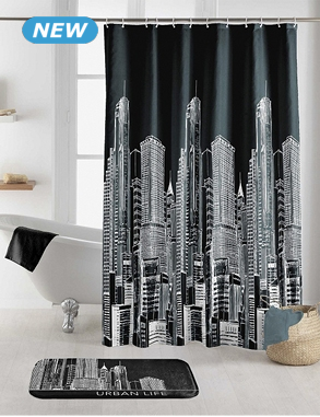 Duschvorhang «City», 180 x 200 cm