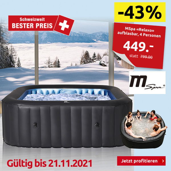 MSpa «Relaxo» aufblasbar, 4 Personen, 108 Jet-Düsen