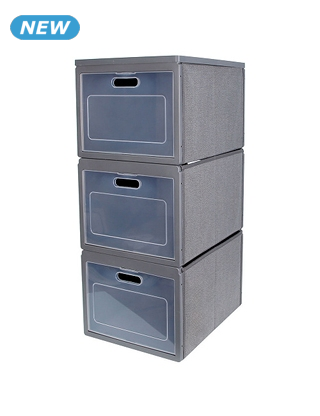 3-teilige Aufbewahrungsbox «Cabibox», grau