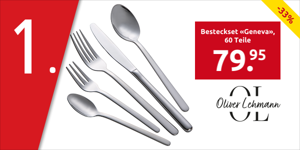 Besteckset «Geneva», 60 Teile, 12 Personen