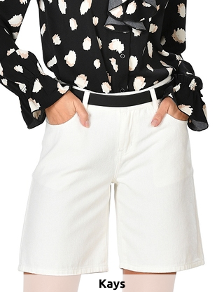 Bermuda Jeans, weiss