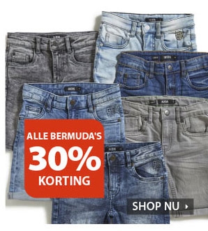 30% korting op alle bermuda's