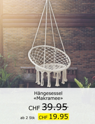 Hängesessel «Makramee», beige