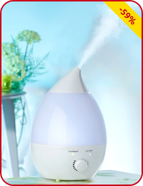 Luftbefeuchter «LED», platzsparendes Tischmodell