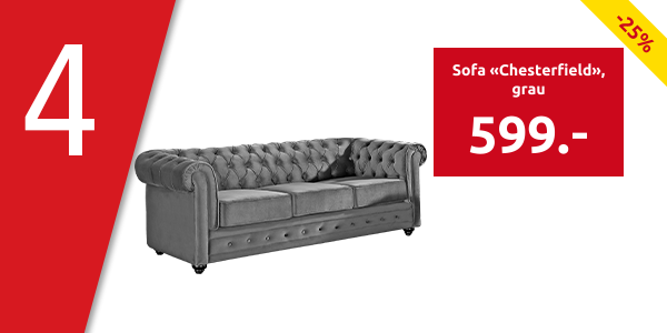 Sofa «Chesterfield», grau