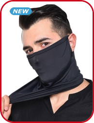 Hals-Mund-Nasen-Schutz, 2er-Pack, schwarz/blau