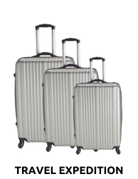 TRAVEL EXPEDITION Kofferset «Locarno», 3-teilig, H 57/67/77 cm, light, grau