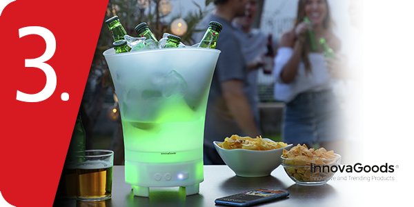 InnovaGoods LED-Eiswürfelschale mit Lautsprecher