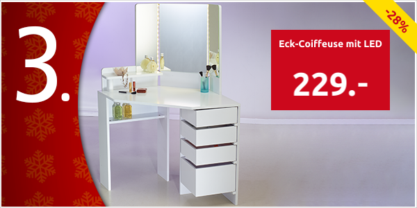 Eck-Coiffeuse mit LED