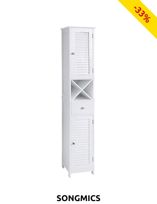 SONGMICS Hochschrank «Manon», weiss