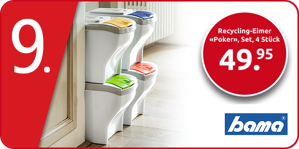 Recycling-Eimer «Poker», Set, 4 Stück