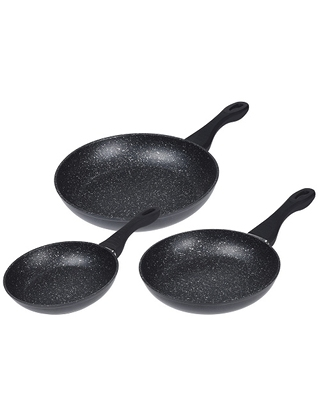 3er-Pfannenset aus Aluminium, Ø20/24/28 cm