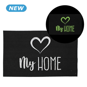 Fussmatte «My Home», Sujet phosphoreszierend, 45 x 70 cm