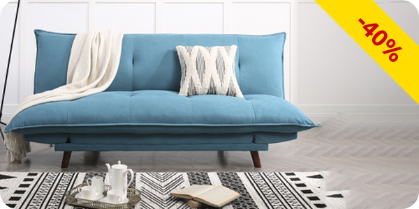 Bettsofa «Kiss», Stoffbezug türkis