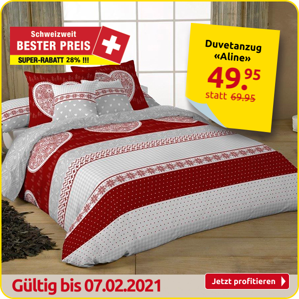 Duvetanzug «Aline» aus Baumwolle, 160 x 210 cm