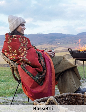 bassetti Plaid «Genova» 135 x 190 cm, rouge