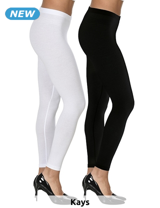 Leggings, 2er-Pack, schwarz + weiss