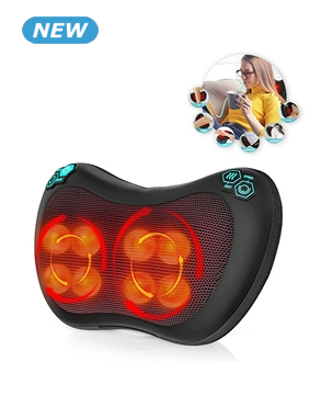 Heizmassagekissen, 8 Köpfe, 3 Geschwindigkeiten