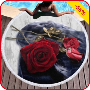 Strandtuch rund «Love», Ø 150 cm