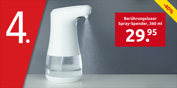 Berührungsloser Spray-Spender für hydro-alkoholische Flüssigkeiten, 360 ml