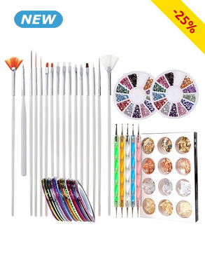 Nageldekorationen «Nail-art», Set, 54-teilig