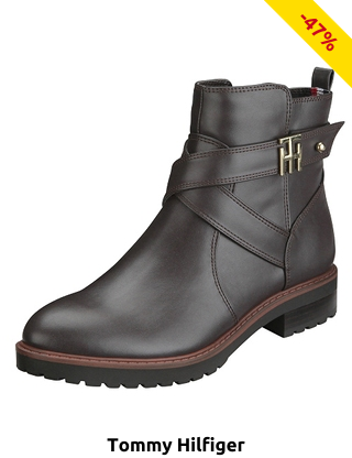 TOMMY HILFIGER Damenstiefeletten «Federik», braun
