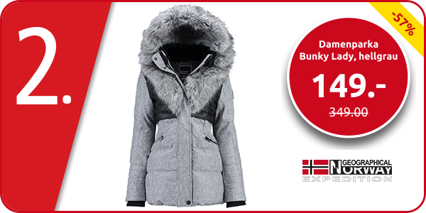 Geographical Norway Damenparka Bunky Lady, hellgrau