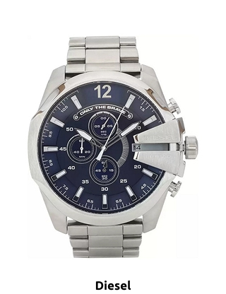 DIESEL Herrenuhr, silberfarben