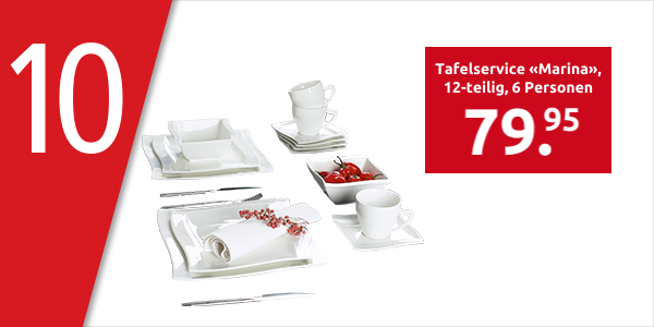 Tafelservice «Marina», 12-teilig, 6 Personen