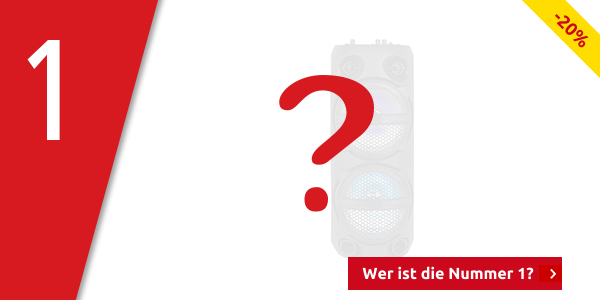 Lautsprecher «Partybox», mit Mikrofon und Beleuchtung