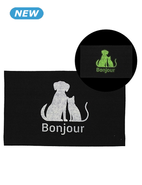 Fussmatte «Cat & Dog», Sujet phosphoreszierend, 45 x 70 cm